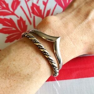 3/$25 SILVER bracelet pair Vintage